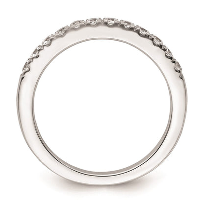 14K Weißgold Damen-Ehering mit natürlichen Diamanten