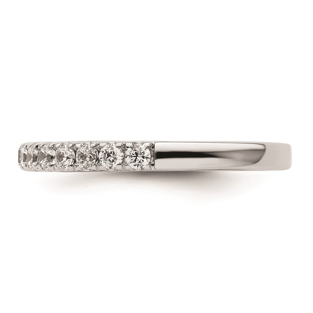 14K Weißgold Damen-Ehering mit natürlichen Diamanten