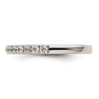 14K Weißgold Damen-Ehering mit natürlichen Diamanten