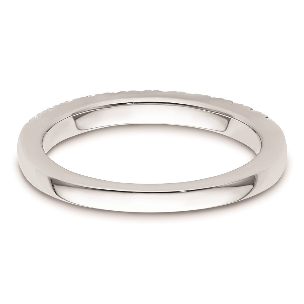 14K Weißgold Damen-Ehering mit natürlichen Diamanten