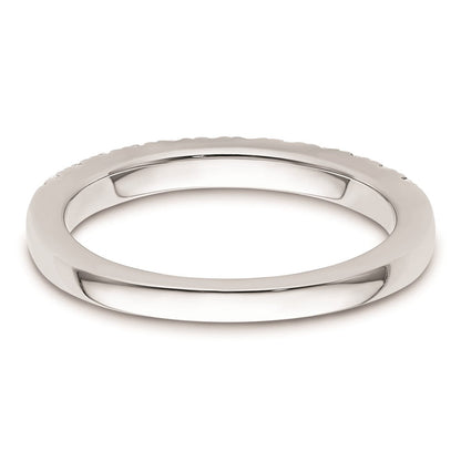 14K Weißgold Damen-Ehering mit natürlichen Diamanten