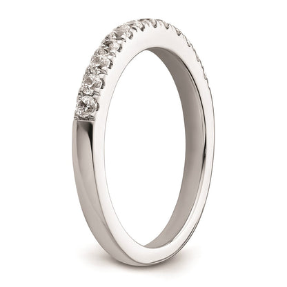 14K Weißgold Damen-Ehering mit natürlichen Diamanten