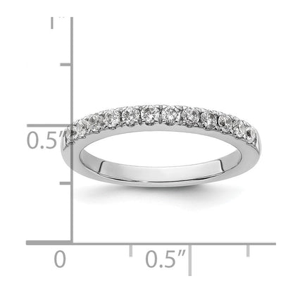 14K Weißgold Damen-Ehering mit natürlichen Diamanten