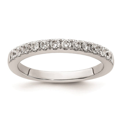 14K Weißgold Damen-Ehering mit natürlichen Diamanten