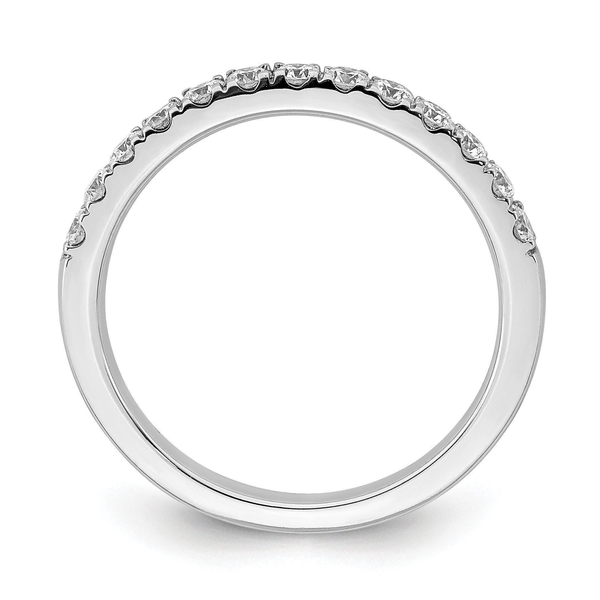 14K Weißgold Ehering mit natürlichen Diamanten