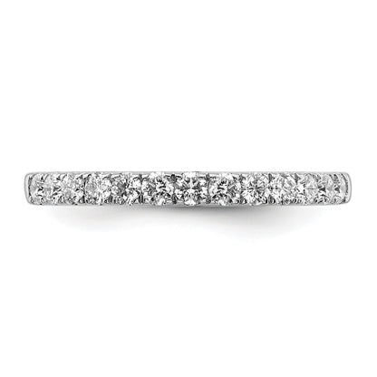 14K Weißgold Ehering mit natürlichen Diamanten
