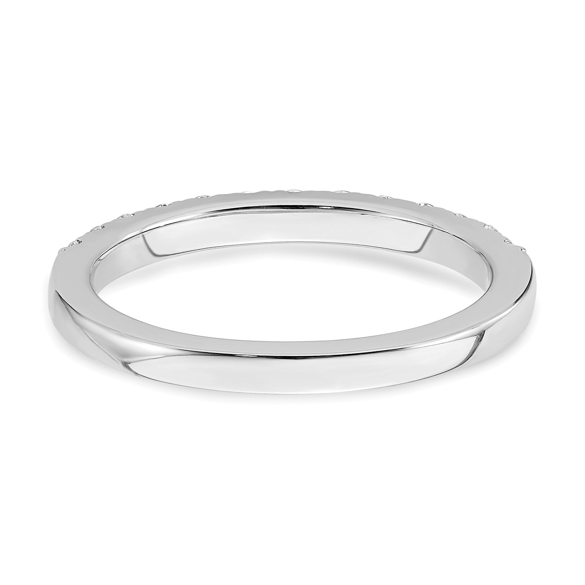 14K Weißgold Ehering mit natürlichen Diamanten