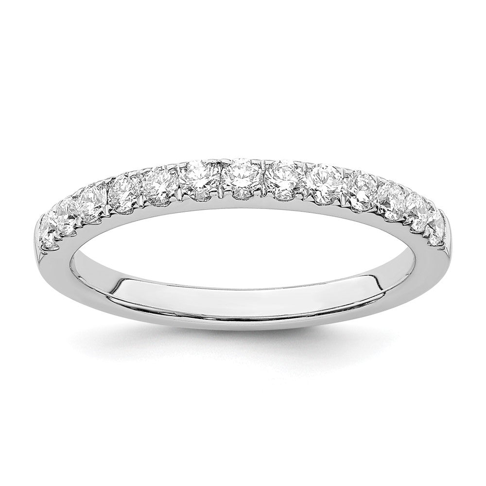 14K Weißgold Ehering mit natürlichen Diamanten