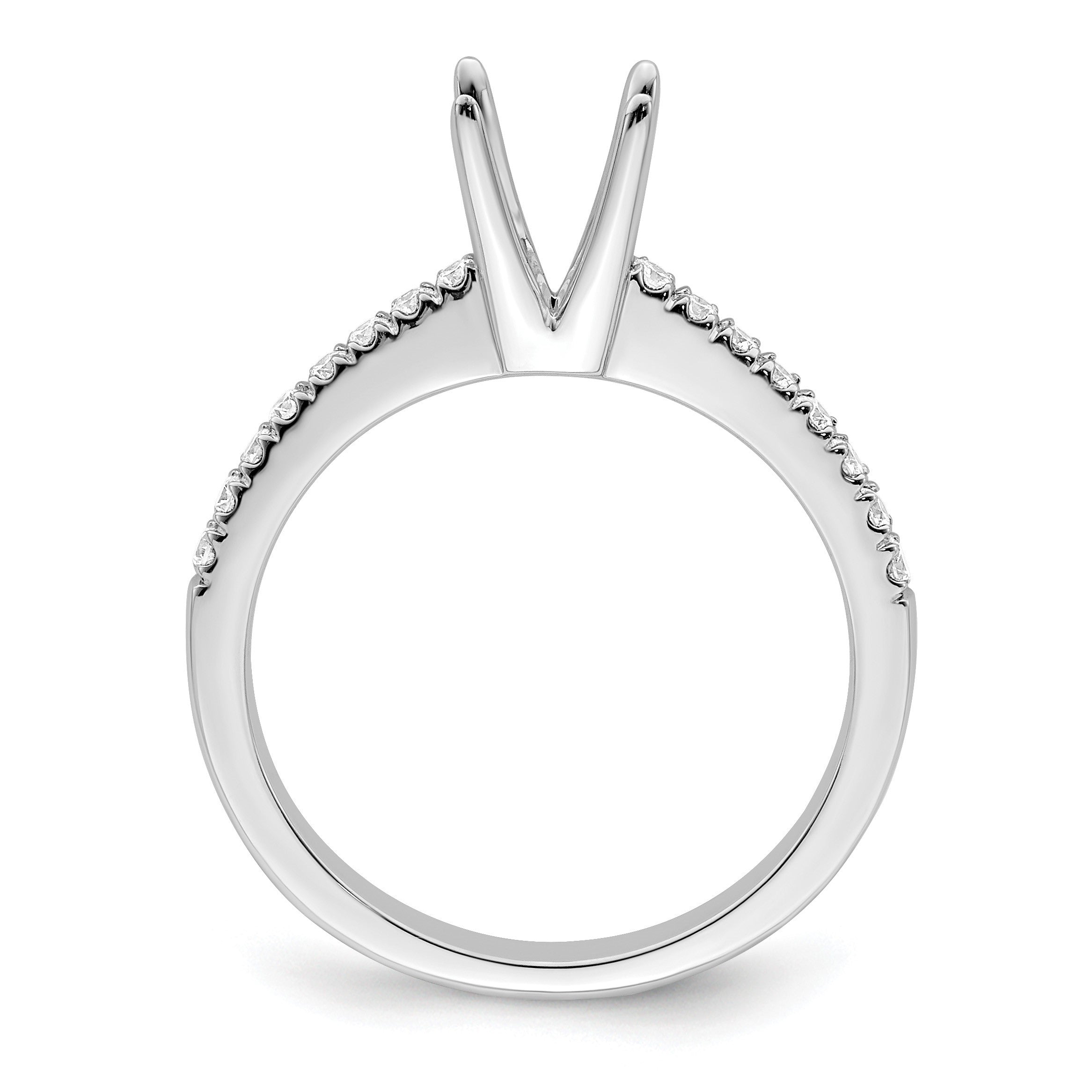14K Weißgold Verlobungsring mit im Labor gezüchteten Diamanten, VS/SI FGH, komplett
