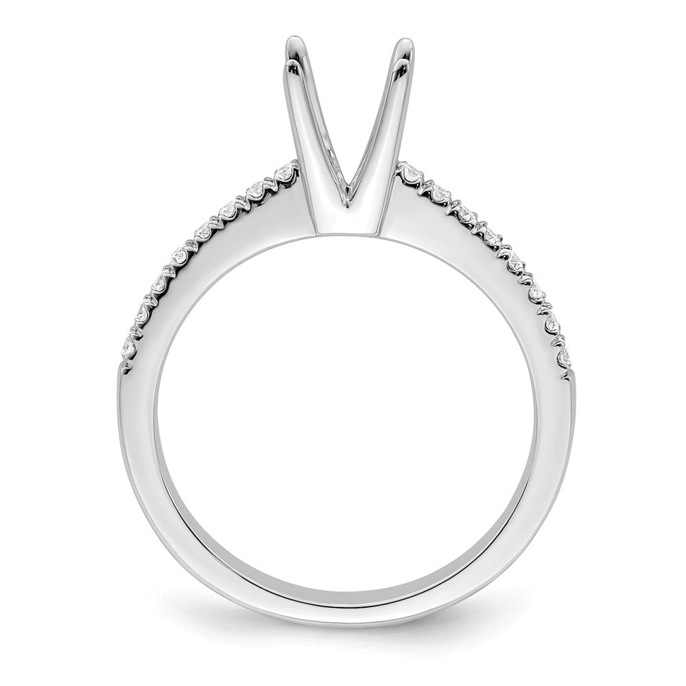 14K Weißgold Verlobungsring mit simuliertem Diamanten
