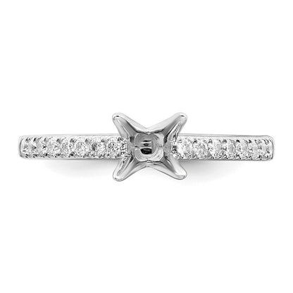 14K Weißgold Verlobungsring mit simuliertem Diamanten