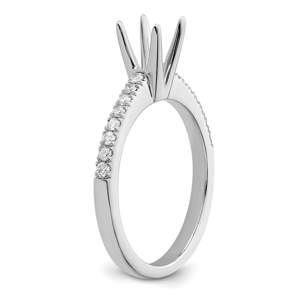 14K Weißgold Verlobungsring mit simuliertem Diamanten