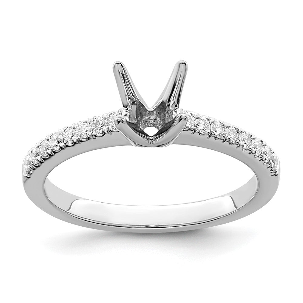 14K Weißgold Verlobungsring mit simuliertem Diamanten
