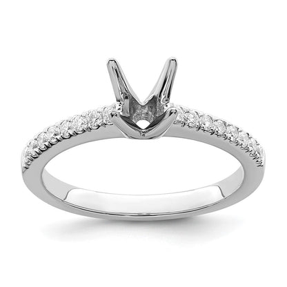 14K Weißgold Verlobungsring mit simuliertem Diamanten
