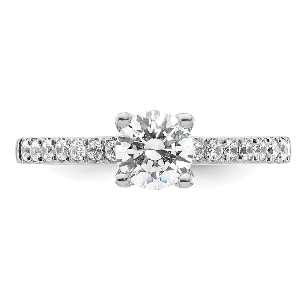 14K Weißgold Verlobungsring mit im Labor gezüchteten Diamanten VS/SI FGH