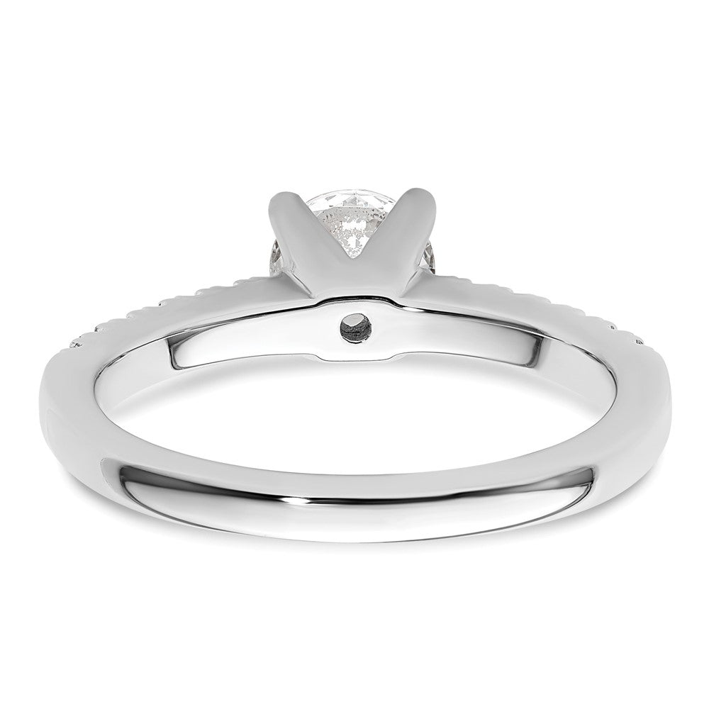 14K Weißgold Verlobungsring mit im Labor gezüchteten Diamanten VS/SI FGH