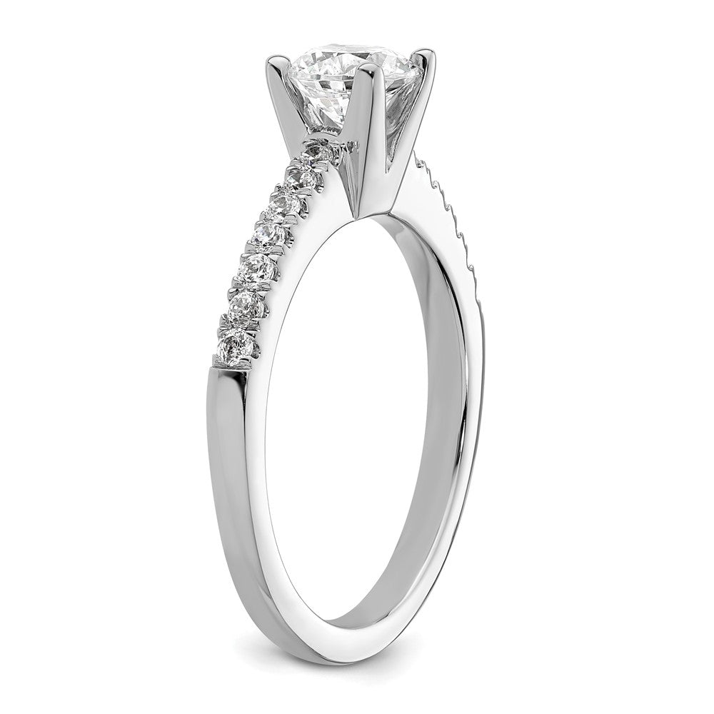 14K Weißgold Verlobungsring mit simuliertem Diamanten