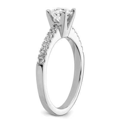 14K Weißgold Verlobungsring mit simuliertem Diamanten