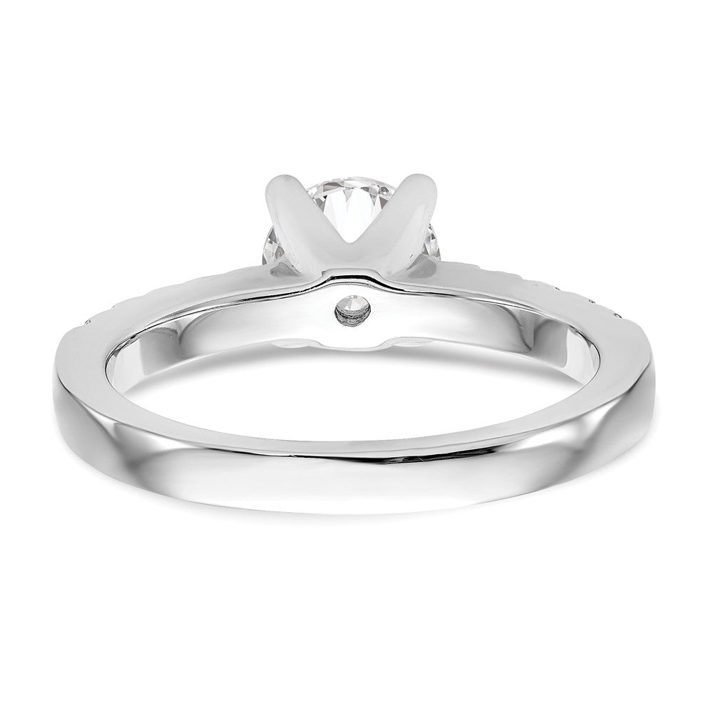 14K Weißgold Verlobungsring mit simulierten Diamanten