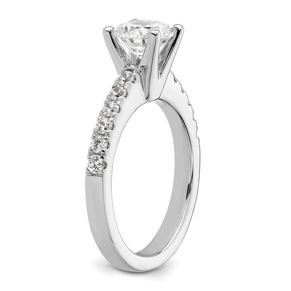 14K Weißgold Verlobungsring mit simulierten Diamanten