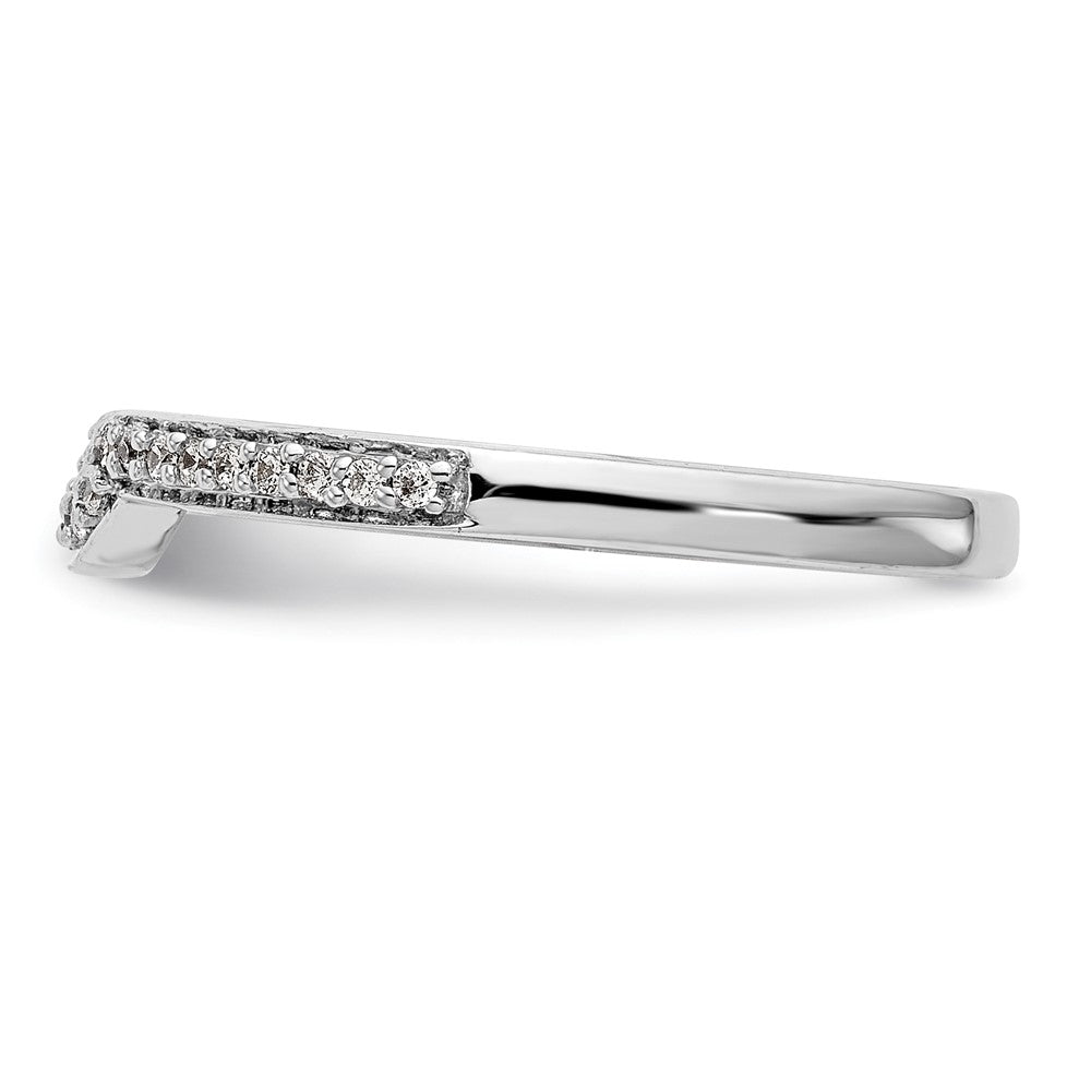 14K Weißgold Ehering mit natürlichen Diamanten