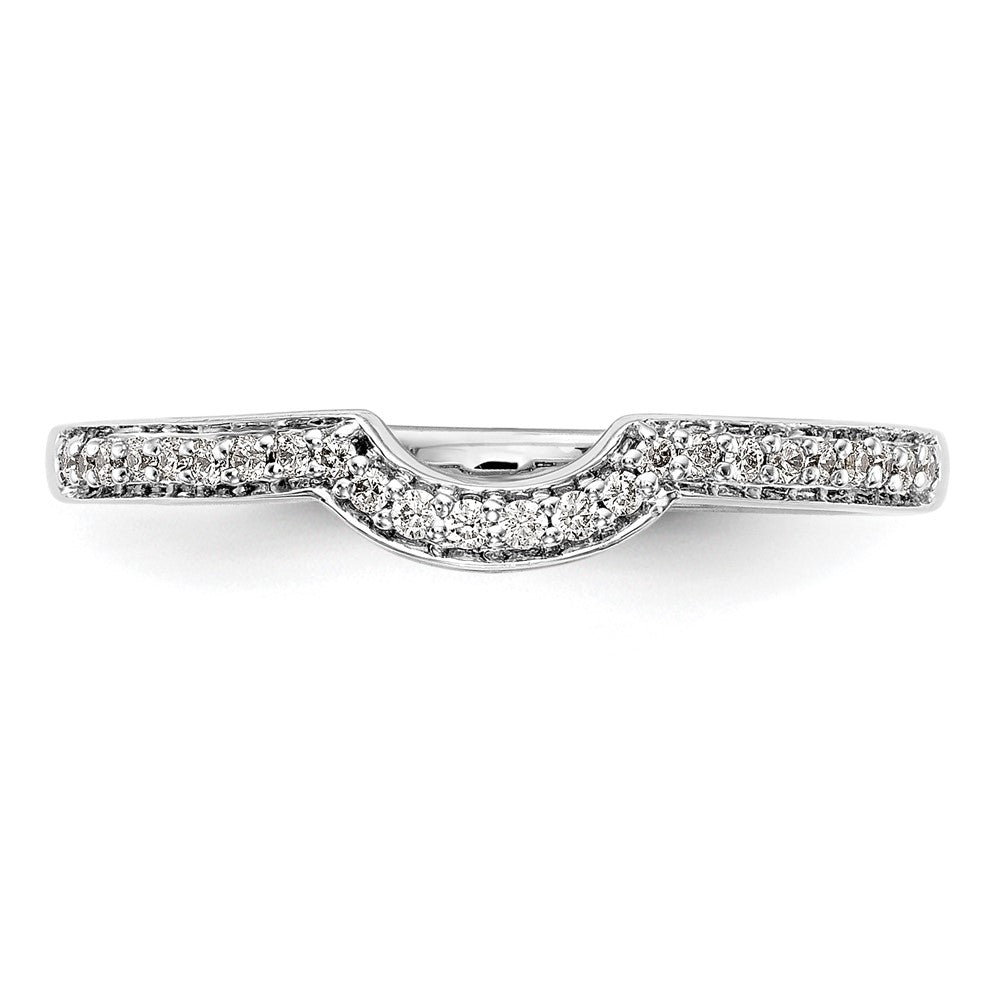 14K Weißgold Ehering mit natürlichen Diamanten