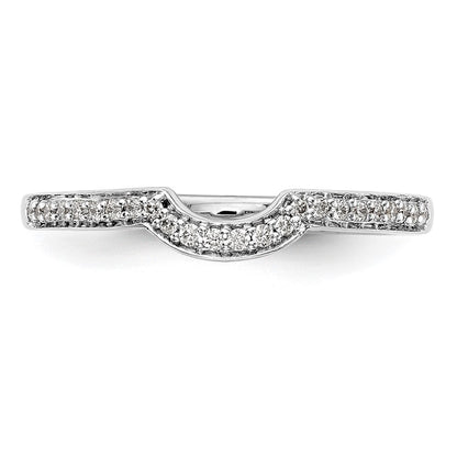 14K Weißgold Ehering mit natürlichen Diamanten