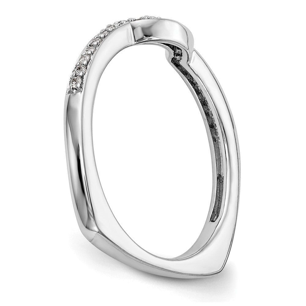 14K Weißgold Ehering mit natürlichen Diamanten