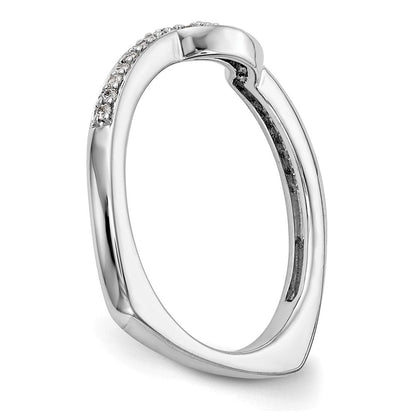 14K Weißgold Ehering mit natürlichen Diamanten