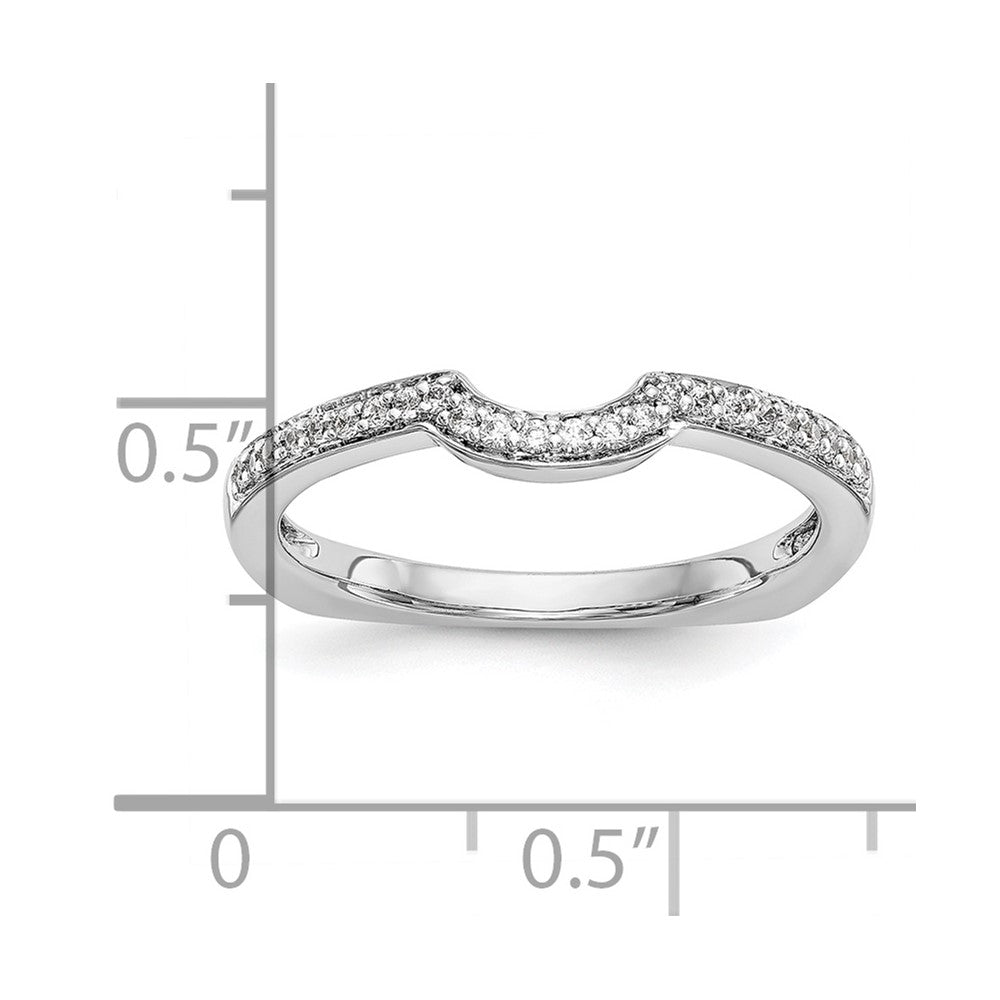 14K Weißgold Ehering mit natürlichen Diamanten