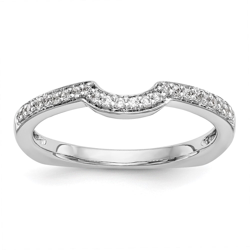 14K Weißgold Ehering mit natürlichen Diamanten