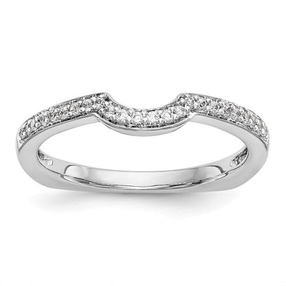14K Weißgold Ehering mit natürlichen Diamanten