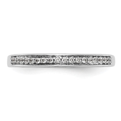 Trauring aus 14K Weißgold mit natürlichen Diamanten