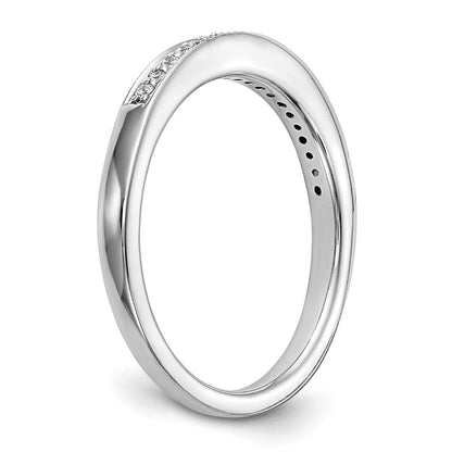 Trauring aus 14K Weißgold mit natürlichen Diamanten