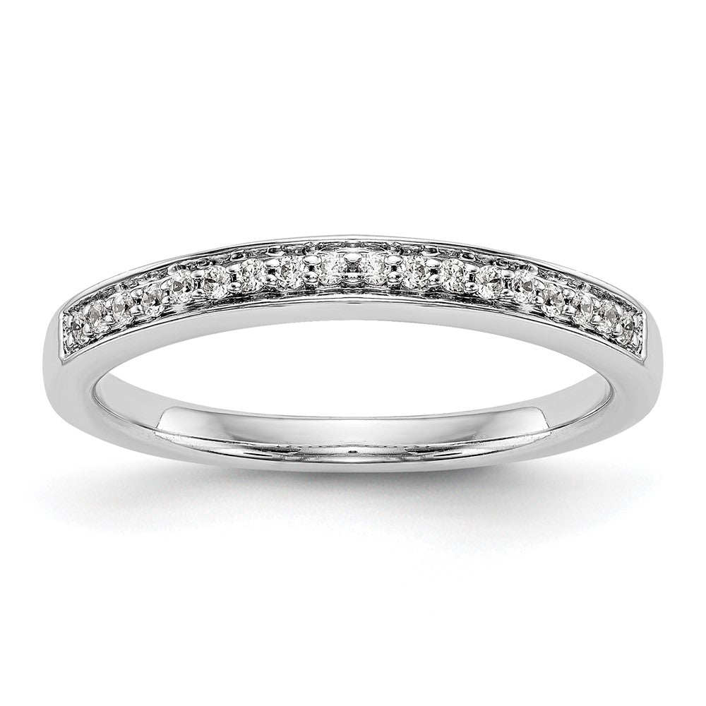 Trauring aus 14K Weißgold mit natürlichen Diamanten