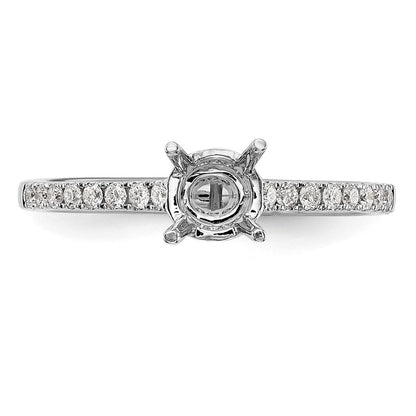 14K Weißgold Verlobungsring mit simulierten Diamanten