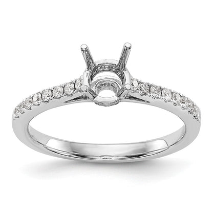 14K Weißgold Verlobungsring mit simulierten Diamanten