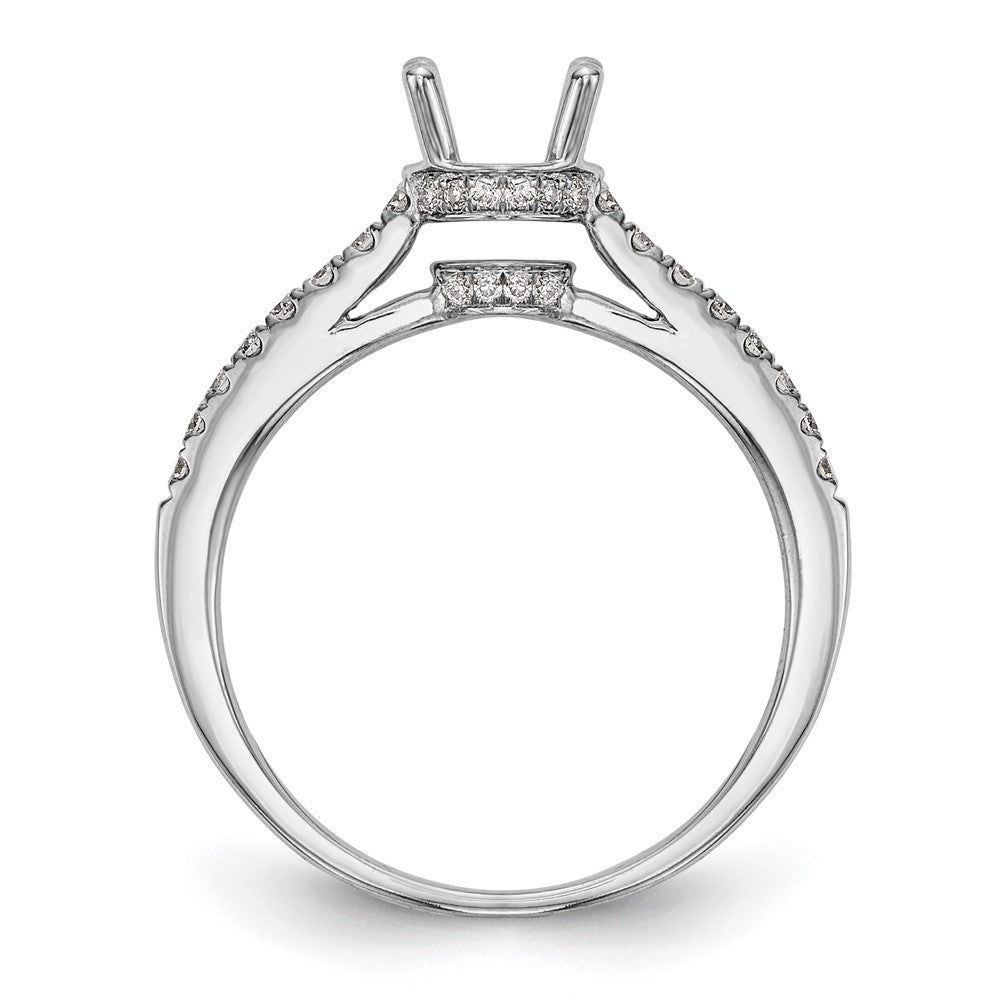 14K Weißgold Verlobungsring mit simuliertem Diamanten