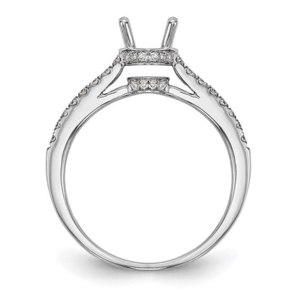 14K Weißgold Verlobungsring mit simuliertem Diamanten