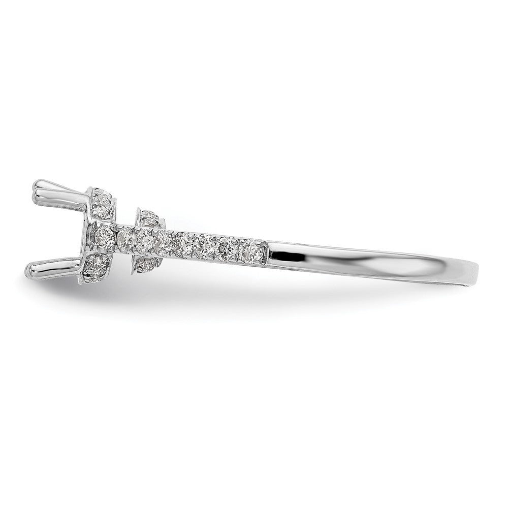 14K Weißgold Verlobungsring mit simuliertem Diamanten
