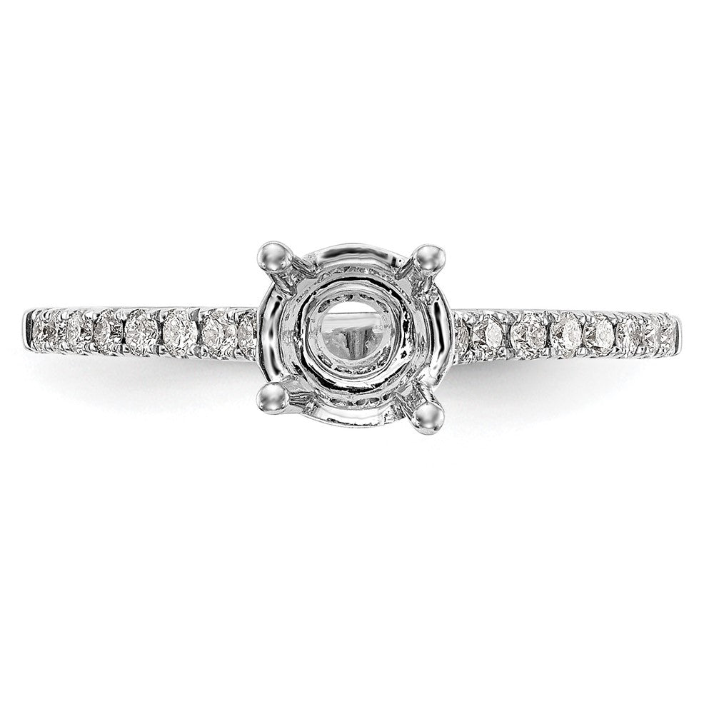14K Weißgold Verlobungsring mit simuliertem Diamanten