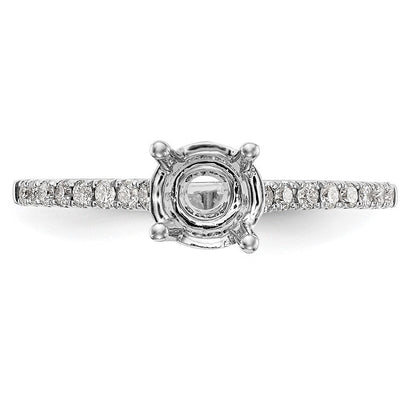 14K Weißgold Verlobungsring mit simuliertem Diamanten