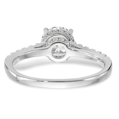 14K Weißgold Verlobungsring mit simuliertem Diamanten