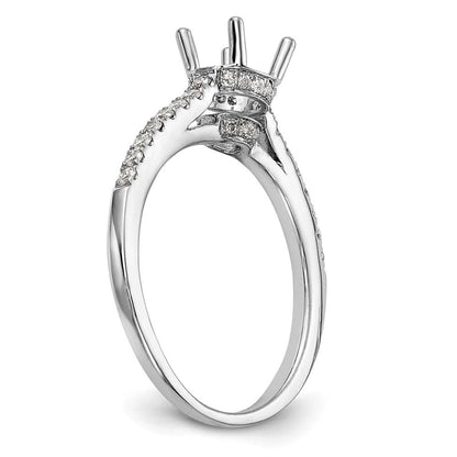 14K Weißgold Verlobungsring mit simuliertem Diamanten