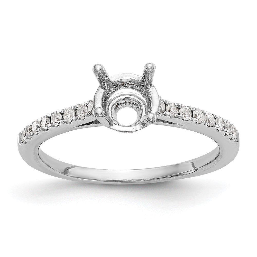 14K Weißgold Verlobungsring mit simuliertem Diamanten