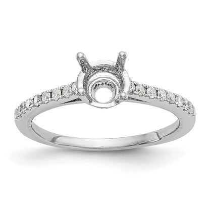 14K Weißgold Verlobungsring mit simuliertem Diamanten