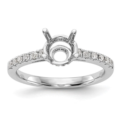 14K Weißgold Verlobungsring mit simulierten Diamanten