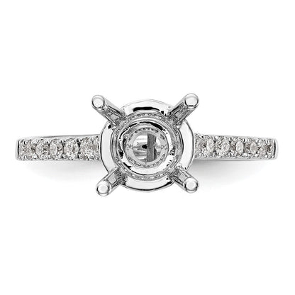 14K Weißgold Verlobungsring mit simulierten Diamanten