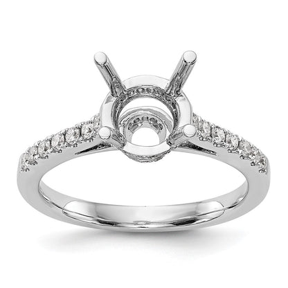 14K Weißgold Verlobungsring mit simulierten Diamanten