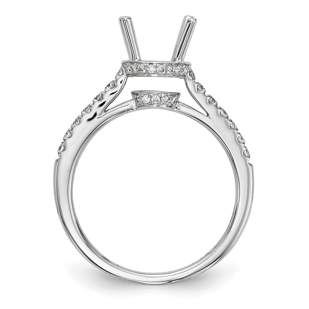 14K Weißgold Verlobungsring mit simuliertem Diamanten